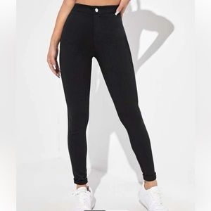 black high waisted skinny jeans